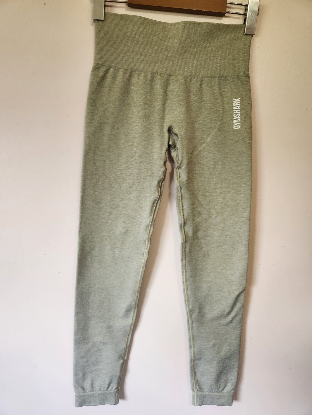 Gymshark Adapt Marl Seamless Leggings Green XS High Rise Workout Activewear Gym
